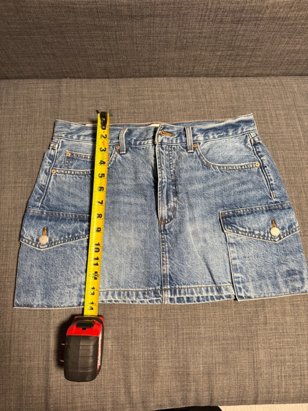 Aritzia Denim Forum Light Blue Cargo Mini Skirt